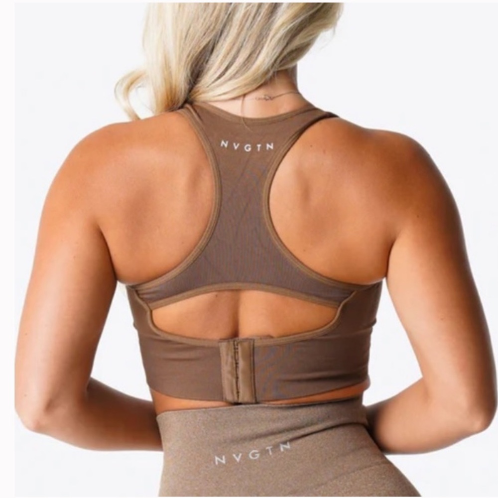 NVGTN - Ignite Seamless Sports Bra - Mocha - Small
